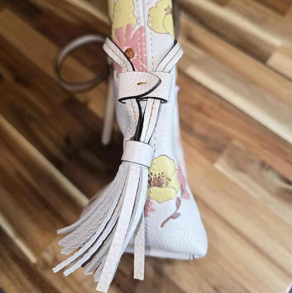 Coach Cream Crossbody Bag with Pink and Yellow Floral Pattern - Picture 6 of 11